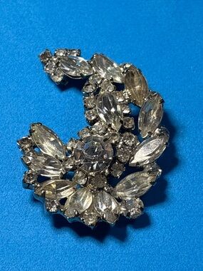 Crystal Marquise Cluster Brooch - Clear Silver-Tone possible Kramer